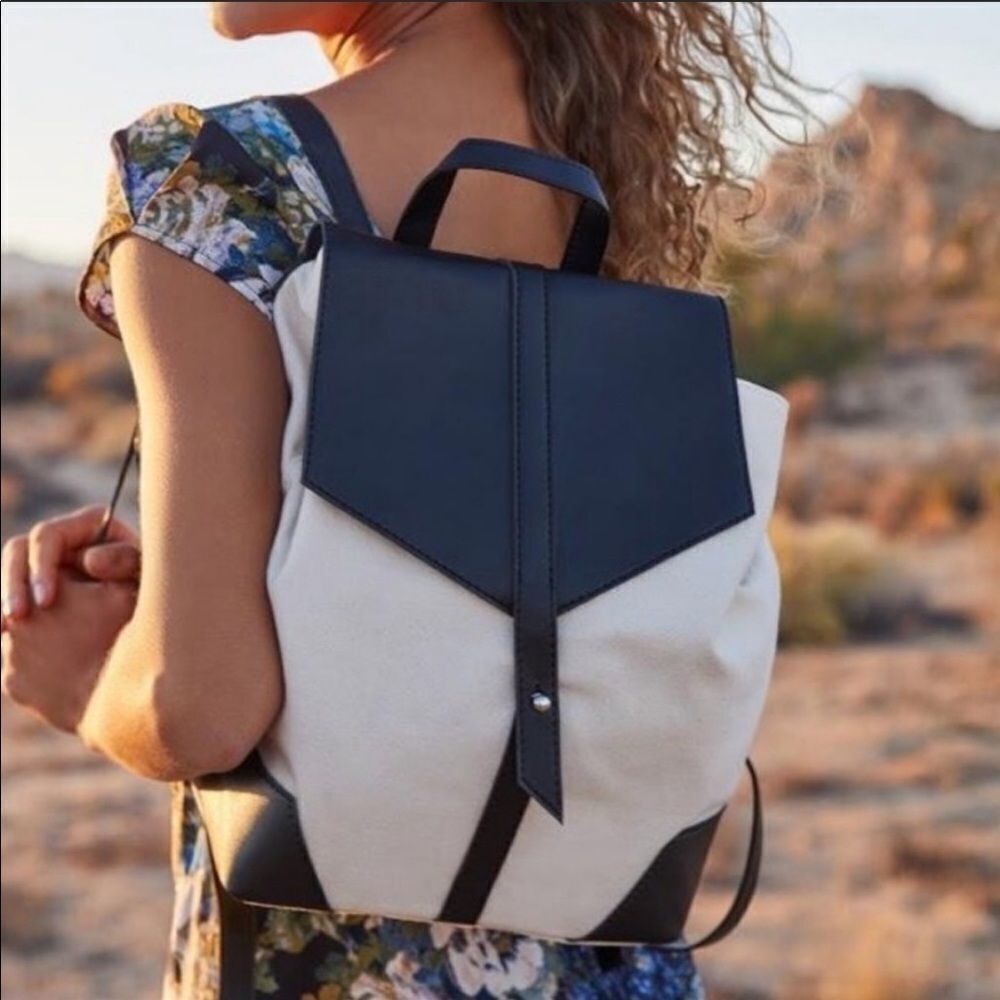 DEUX LUX | Black & Canvas Demi Backpack
